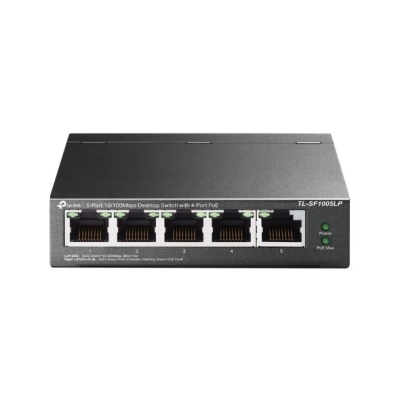 TL-SF1005LP.TPLink 5-Port 10/100Mbps Desktop Switch with 4-Port PoE