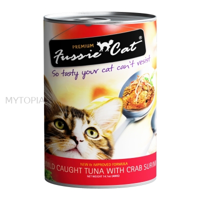 FUSSIE CAT TUNA WITH CRAB SURIMI 400G