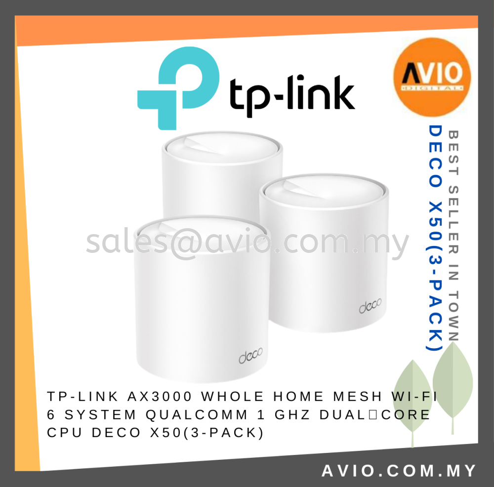 TP-Link DECO X50(3-PACK) AX3000 Whole Home Mesh WiFi 6 System
