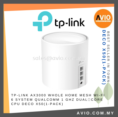 TP-LINK Tplink Deco X50 1pcs AX3000 Whole Full Home Mesh Wifi 6 System 2 Band 2500 Square Feet Coverage Deco X50(1-Pack)