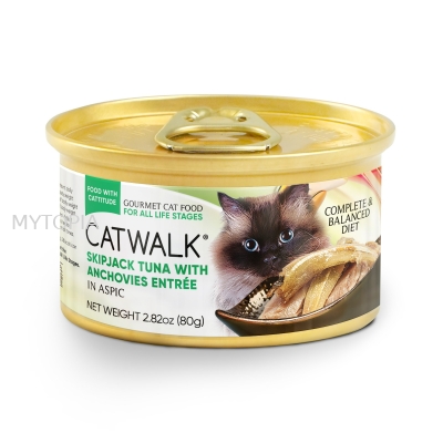 CATWALK SKIPJACK TUNA WITH ANCHOVIES 80G x 6