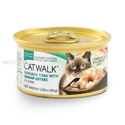 CATWALK SKIPJACK TUNA WITH SHRIMP 80G x 6