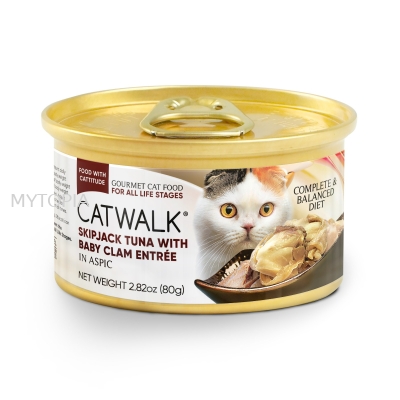 CATWALK SKIPJACK TUNA WITH BABY CLAM 80G x 6