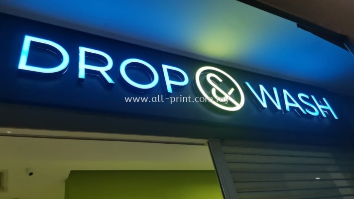 Drop & Wash - Aluminium Box Up led Frontlit 