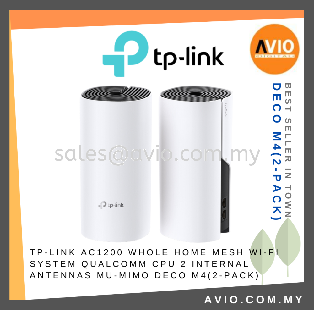 TP-LINK AC1200 WHOLE-HOME MESH WI-FI SYSTEM DECO M4 - 2 PACK