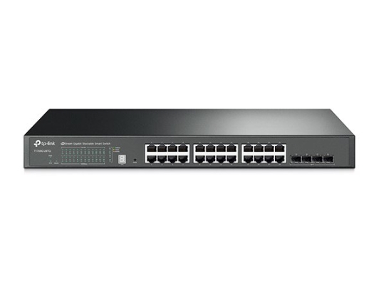 T1700G-28TQ V3.TPLink JetStream 24-Port Gigabit Stackable Smart Switch with 4 10GE SFP+ Slots