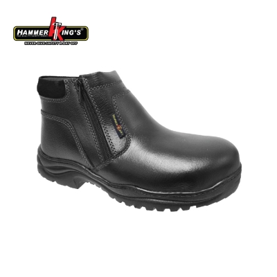 MEN MID CUT DUAL ZIPPER SAFETY SHOE (HK 13031-BK) (MX.X%)