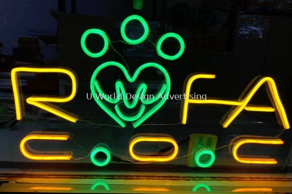 LED NEON LIGHT BAR LETTERING & LOGO HANDHELD BOARD AT MALAYSIA