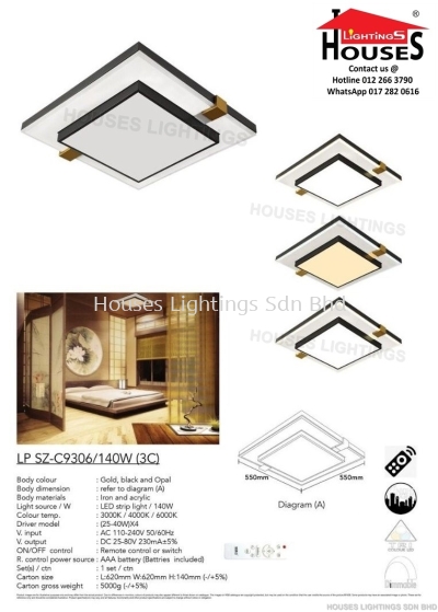 CEILING 9306-140W 3C LP SZ