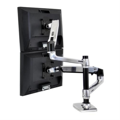 LX DUAL STACKING ARM - ERGOTRON 45248026 (POLISHED ALUMINUM)