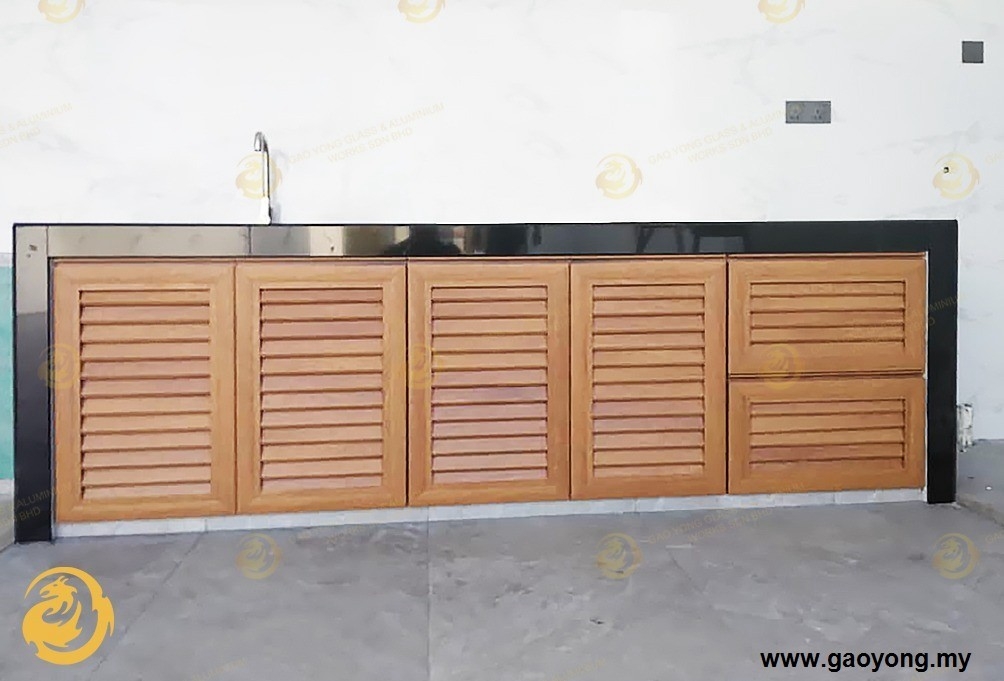 Louver Door Aluminium Kitchen Cabinet Aluminium Door Kitchen Cabinet Design In Malaysia Kitchen Cabinet  Malaysia Reference Renovation Design 
