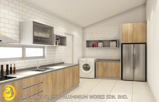 Rujukan Reka Bentuk 3D Untuk Kabinet Dapur Aluminium 