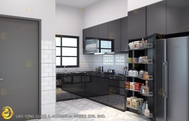 Aluminium Kitchen Cabinet 3D Design Reference