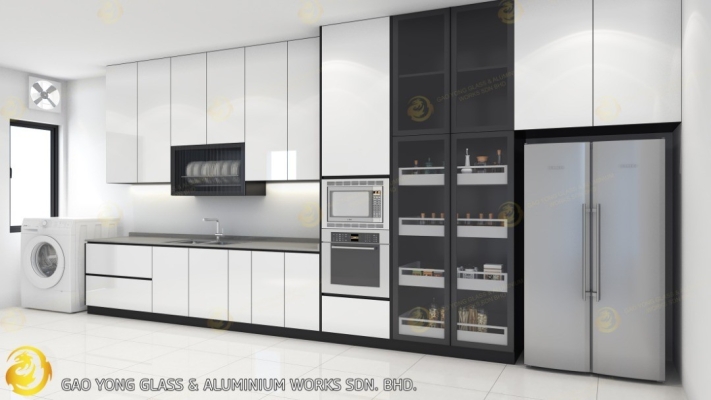 Rujukan Reka Bentuk 3D Untuk Kabinet Dapur Aluminium 