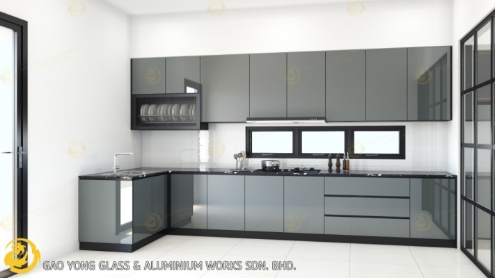 Rujukan Reka Bentuk 3D Untuk Kabinet Dapur Aluminium 