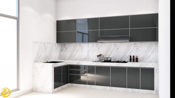 Aluminium Kitchen Cabinet 3D Design Reference