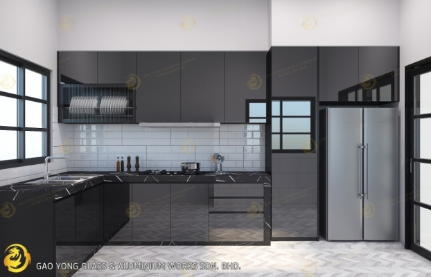 Aluminium Kitchen Cabinet 3D Design Reference