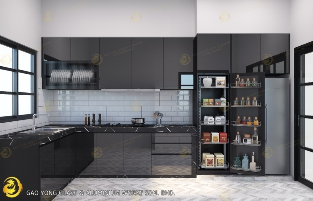 Aluminium Kitchen Cabinet 3D Design Reference