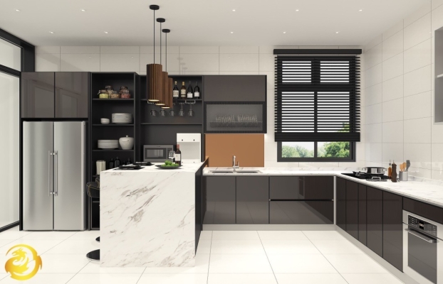 Aluminium Kitchen Cabinet 3D Design Reference