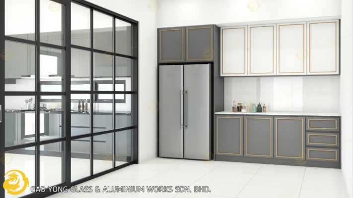 Aluminium Kitchen Cabinet 3D Design Reference