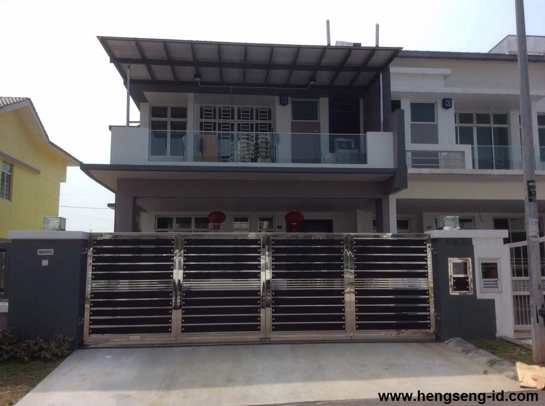 Stainless Steel Mix Max Gate Sample Near Taman Perling Stainless Steel Mix Aluminium Main Gate Design Gate Malaysia Reference Renovation Design 