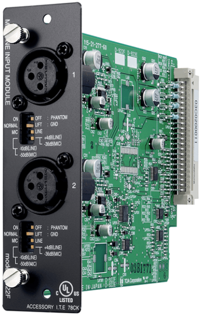 D-922F.TOA Mic/Line Input Module