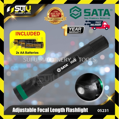 SATA 05231 Adjustable Focal Length Flashlight with 2 x AA Batteries