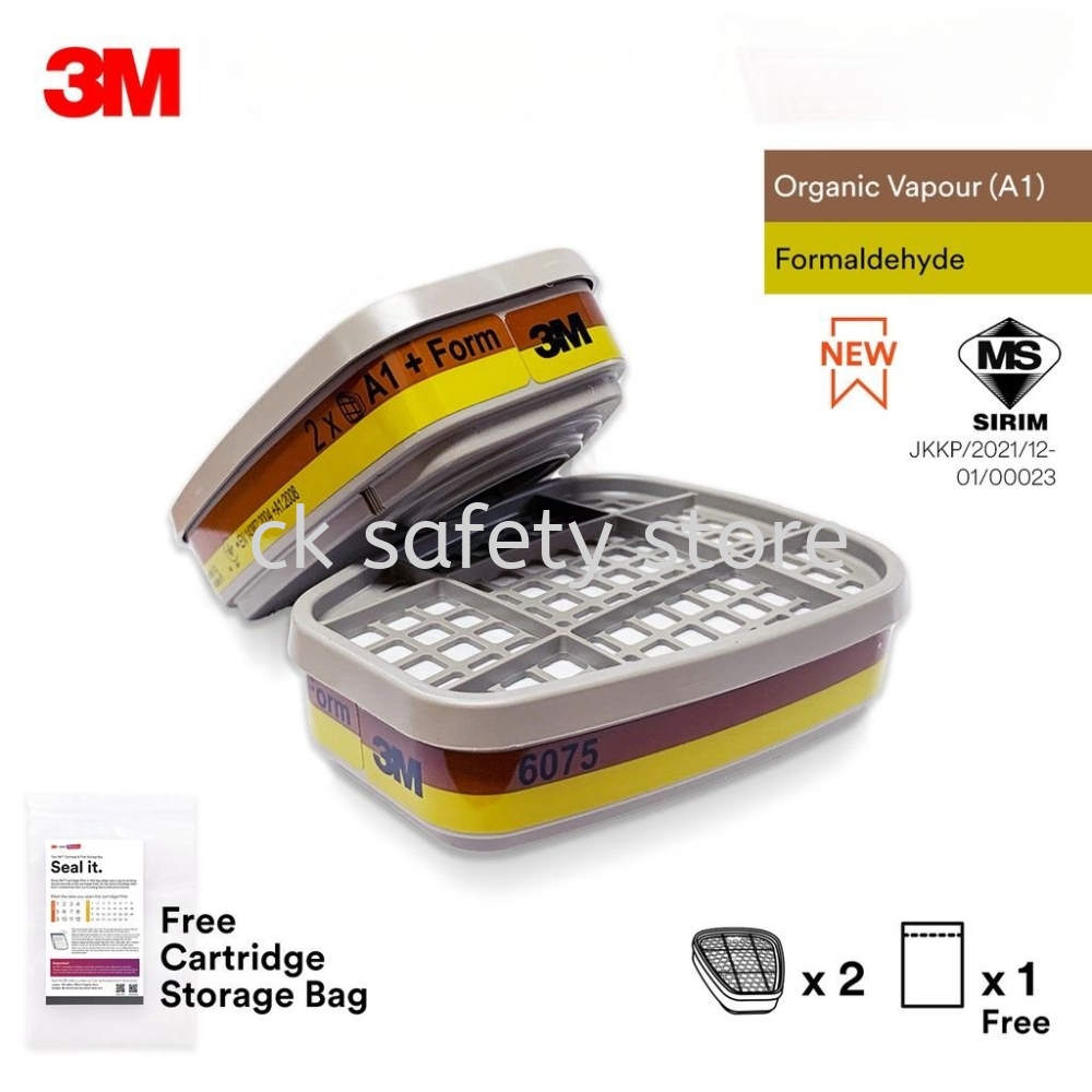 3M™ 6075 REPLACEMENT FOR 6005 Formaldehyde Organic Vapour Cartridges (1  Pair) RESPIRATORS Johor Bahru, Malaysia, Skudai Working Safety Equipment,  Factory Worker Protection, DIY Safety Uniform | CK EQUIPMENT & INDUSTRIAL  SUPPLY