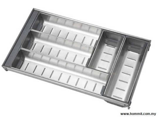 Dulang Laci Kabinet Dapur - Stainless Steel Cutlery Tray (1)