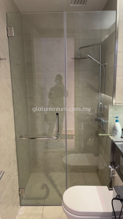 10mm tempered shower fix glass + swing door @One Central Park, Jalan Residen 2, Desa Parkcity, Kuala Lumpur 