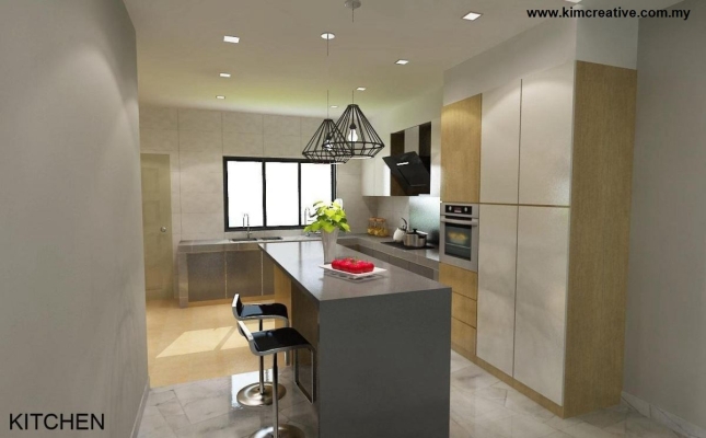 Kitchen 3D Design Reference In Seri Kembangan Landed