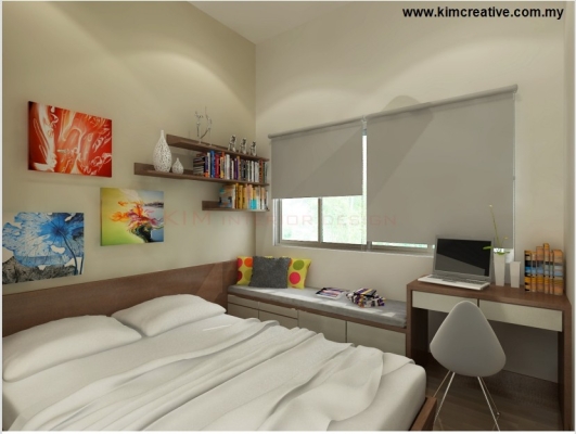 Bedroom 3-2 3D Design Drawing In Eco Majestic - Semenyih Merrydale