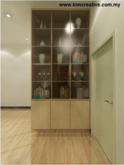 Master Display & Storage Cabinet 3D Design Drawing In Eco Majestic - Semenyih Merrydale