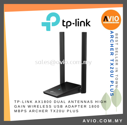 TP-LINK Tplink TX20U Plus AX1800 Dual Antenna High Gain Wireless Wifi 6 USB Adapter 1800 Mbps Archer USB 3.0 TX20U Plus