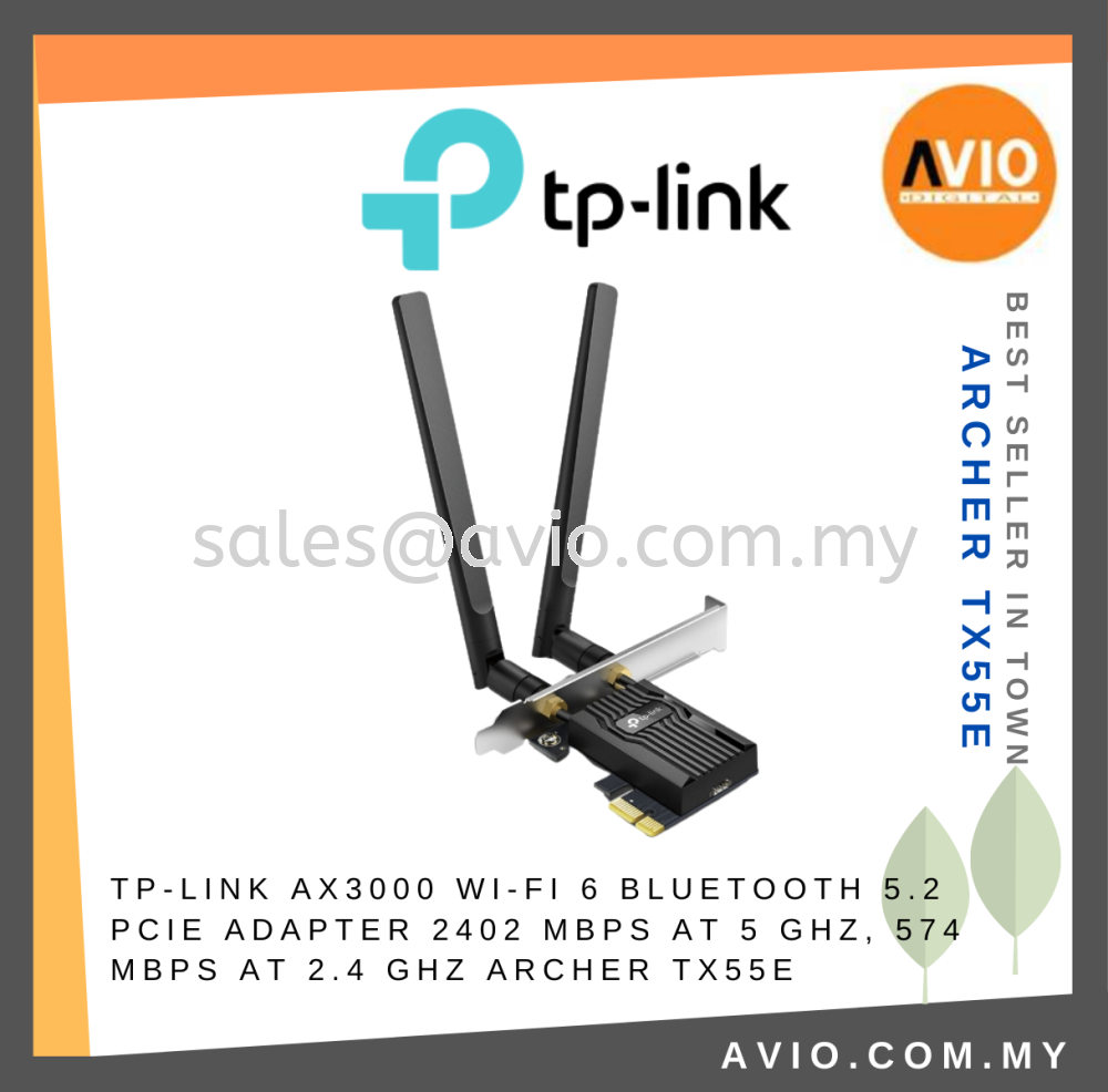 TP-Link Archer TX55E - WiFi 6 PCIe WiFi Card for Desktop PC AX3000 - ARCHER  TX55E - Wireless Adapters 