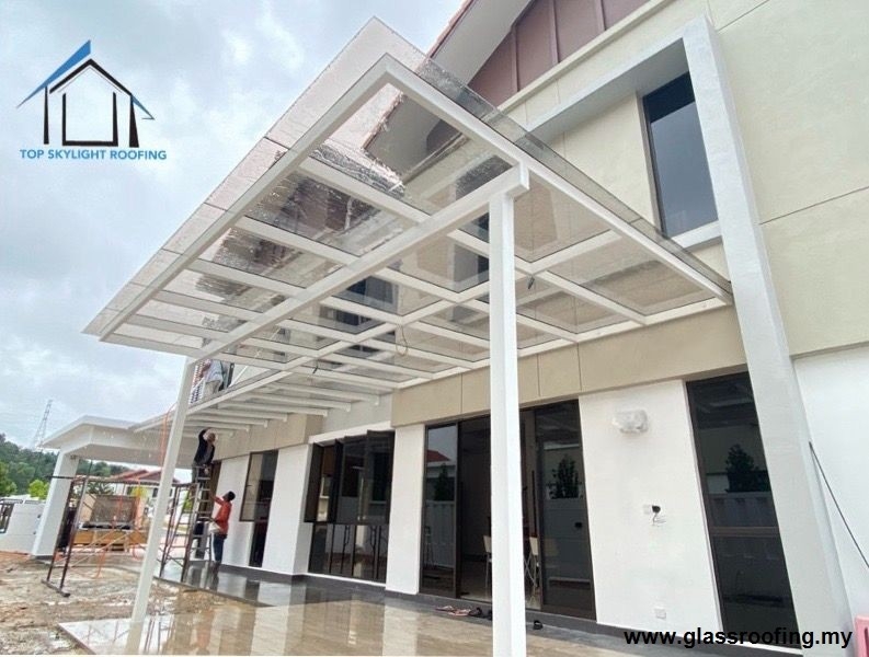 Glass Mix Louver Canopy - Selangor  Glass Roofing  Roofing & Awning Malaysia Reference Renovation Design 