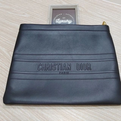 Dior Large Leather Pouch