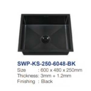 Kitchen Sink Model : SWP-KS-250-6048-BK