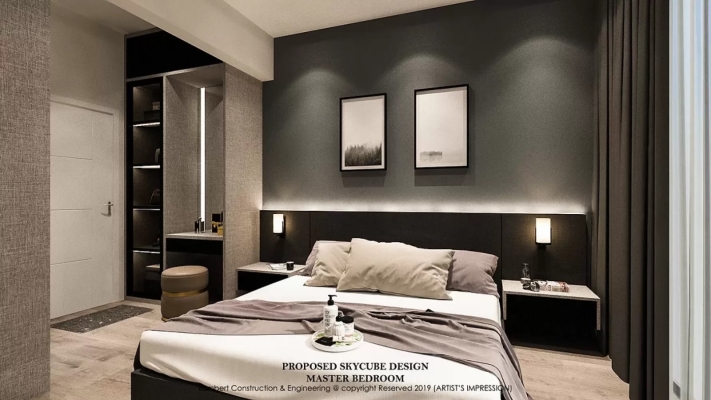 Master Bedroom Design In Skycube Residence Bayan Lepas
