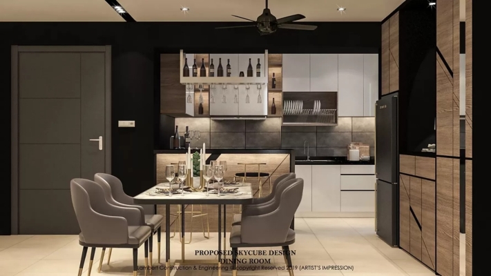 Dining Design In Skycube Residence Bayan Lepas