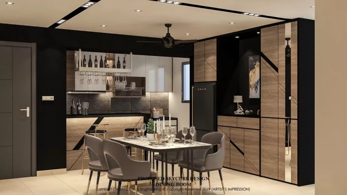 Dining Design In Skycube Residence Bayan Lepas