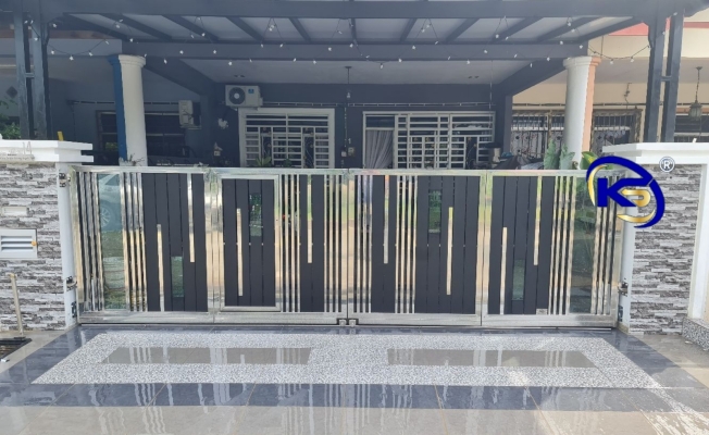 Folding Gate Lorong Peramu Jaya 1/5, Perumahan Peramu Jaya 1.