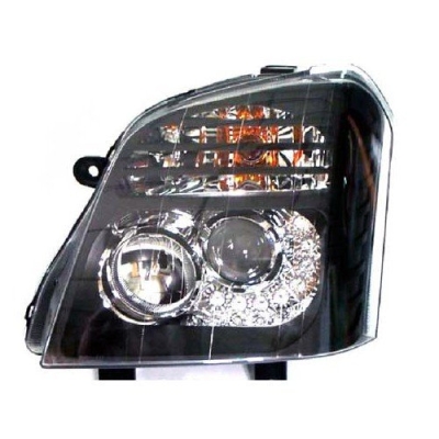 D-Max 02 Head Lamp Crystal Black W/Projector +LED