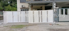 Mild Steel Sliding Gate Super White  Mild Steel Gate With Aluminium Panel 