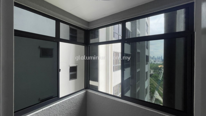 Sliding windows 2 panel + Above fit glass @The ERA @ Duta North, Jalan Segambut, Kuala Lumpur 