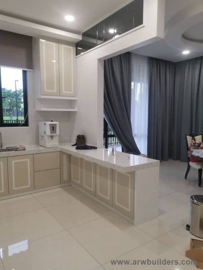 Kabinet Dapur Dengan Meja Pulau