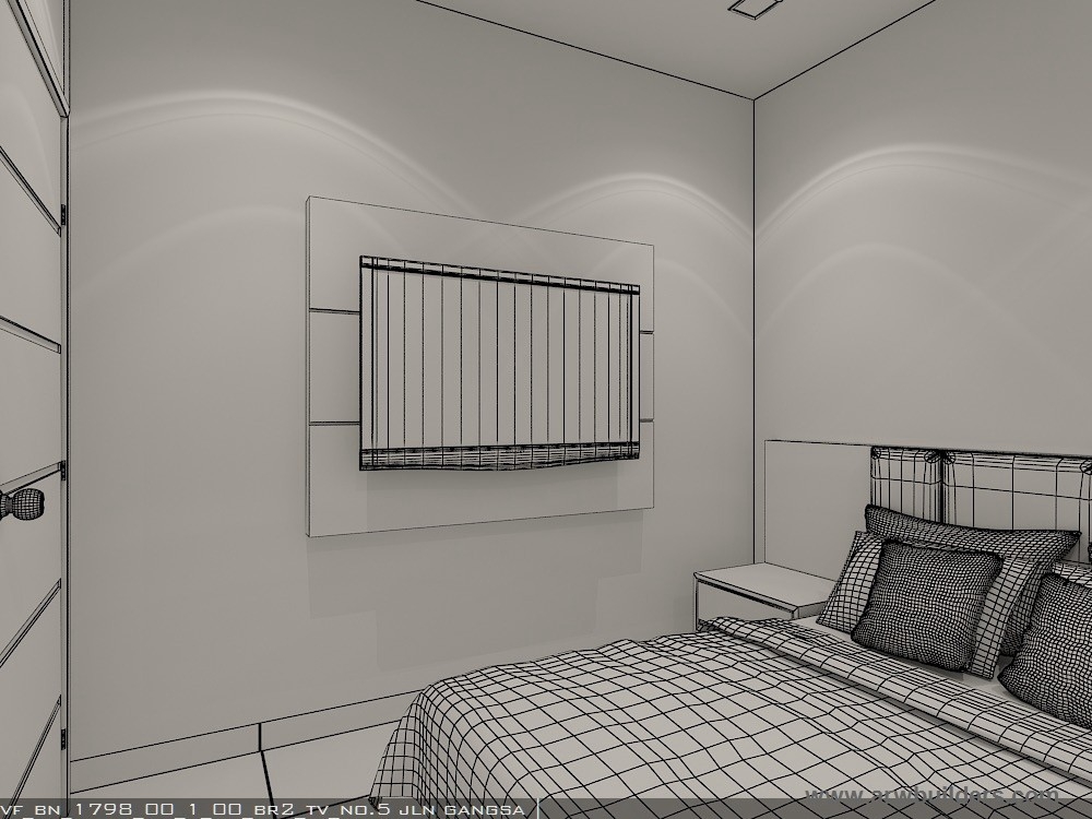 Room 3D Design Sample Bedroom Design Selangor / Kuala Lumpur Bedroom 3D Design Drawing