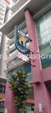 ocean dental stainless steel box up 3d logo double side signage signboard at petaling jaya Stainless Steel 3D Box Up