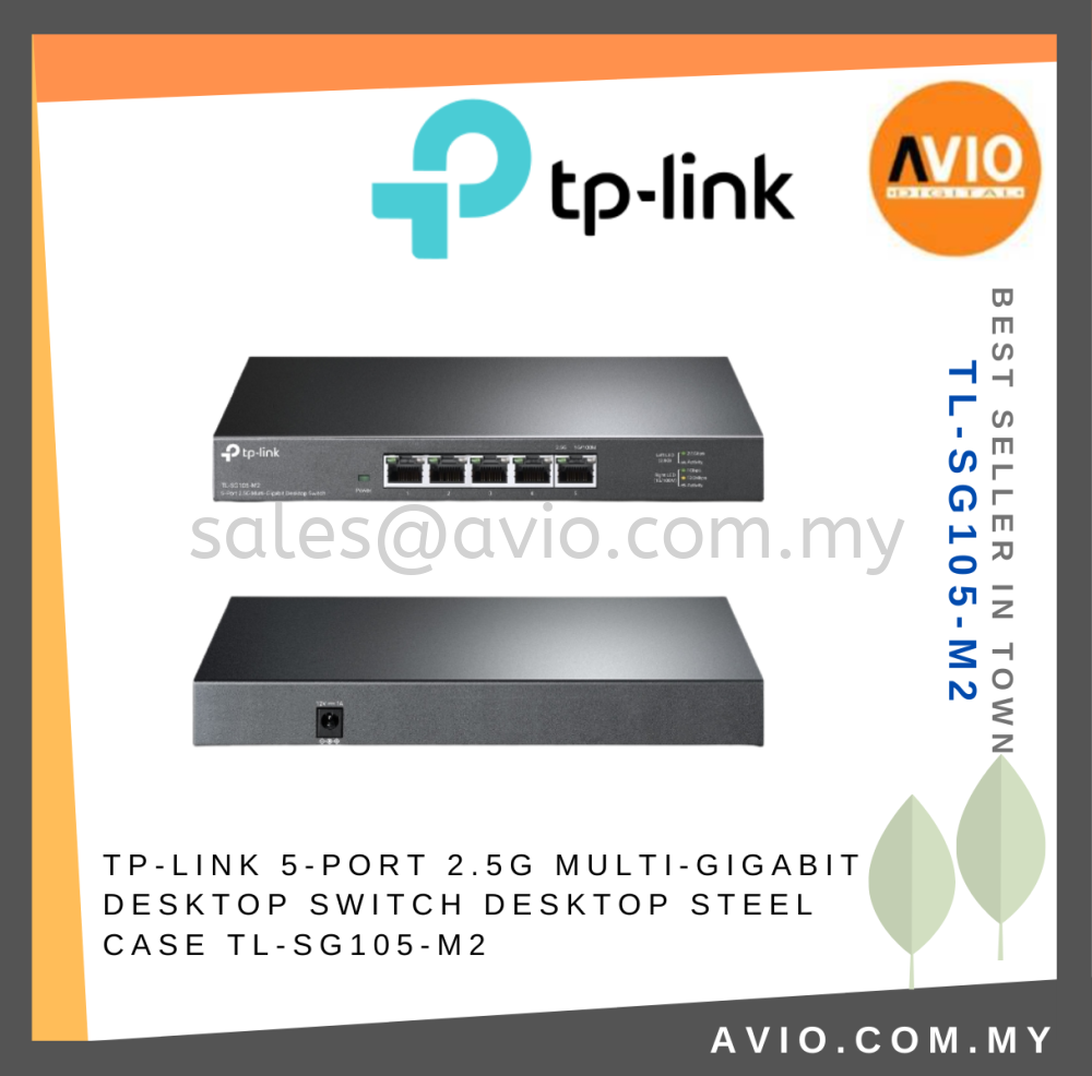 TL-SG105-M2 RJ45 TP-LINK | Play Ports Ethernet Switch Jaya M2 Bahru Port (JB), Johor LAN TP-LINK Tplink Supplier, Supply, Metal SG105 SWITCH Black Johor Plug 2.5G 5 Gigabit Suppliers, Supplies Network and Kempas,