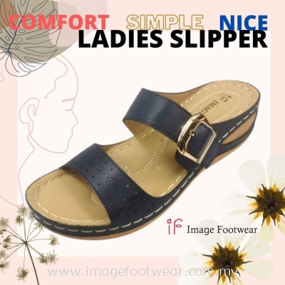 Comfort Ladies Flat Slippers -PS-291-6 BLUE Colour 